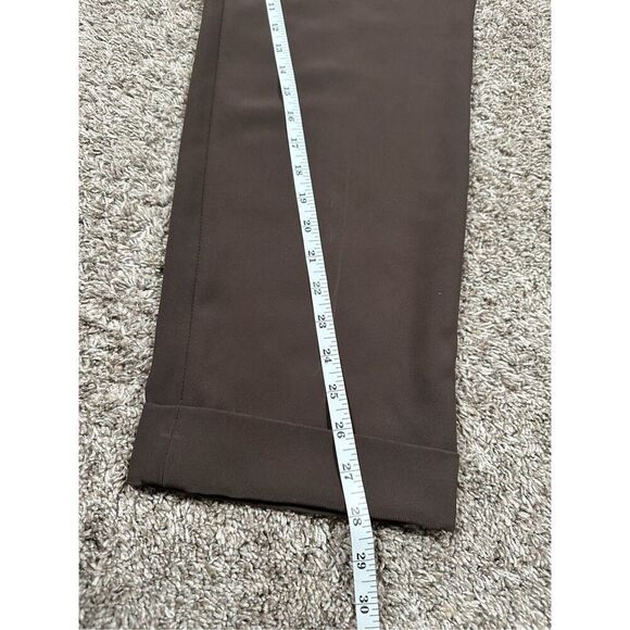 & Other Stories Tapered Cuff Trousers Pants Dark Brown High Rise Womens Size 0 - Picture 7 of 12